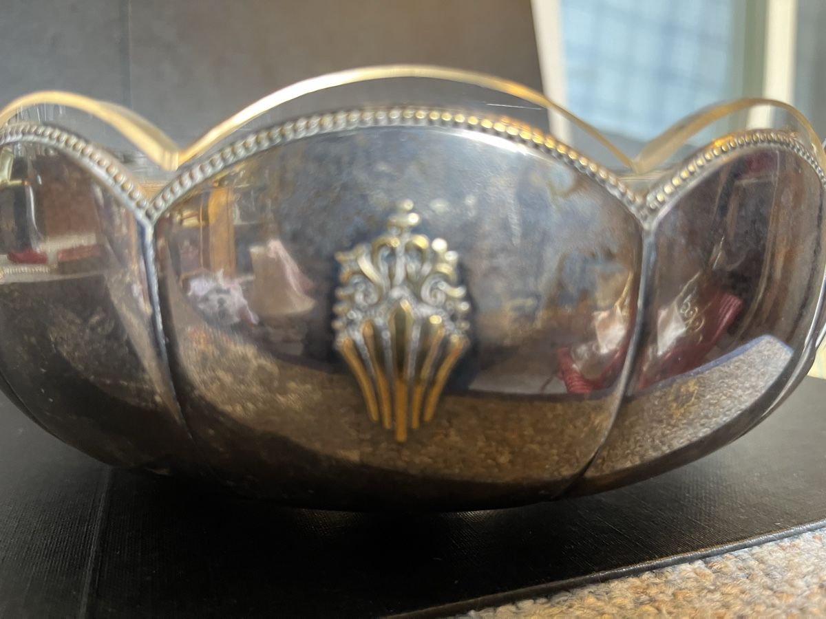 Ciotole: Antikes Jugendstil Silberkorb Fruchtschale versilbert – Usato da Münchenstein venduto da Sozial_Labor_Brocki 3