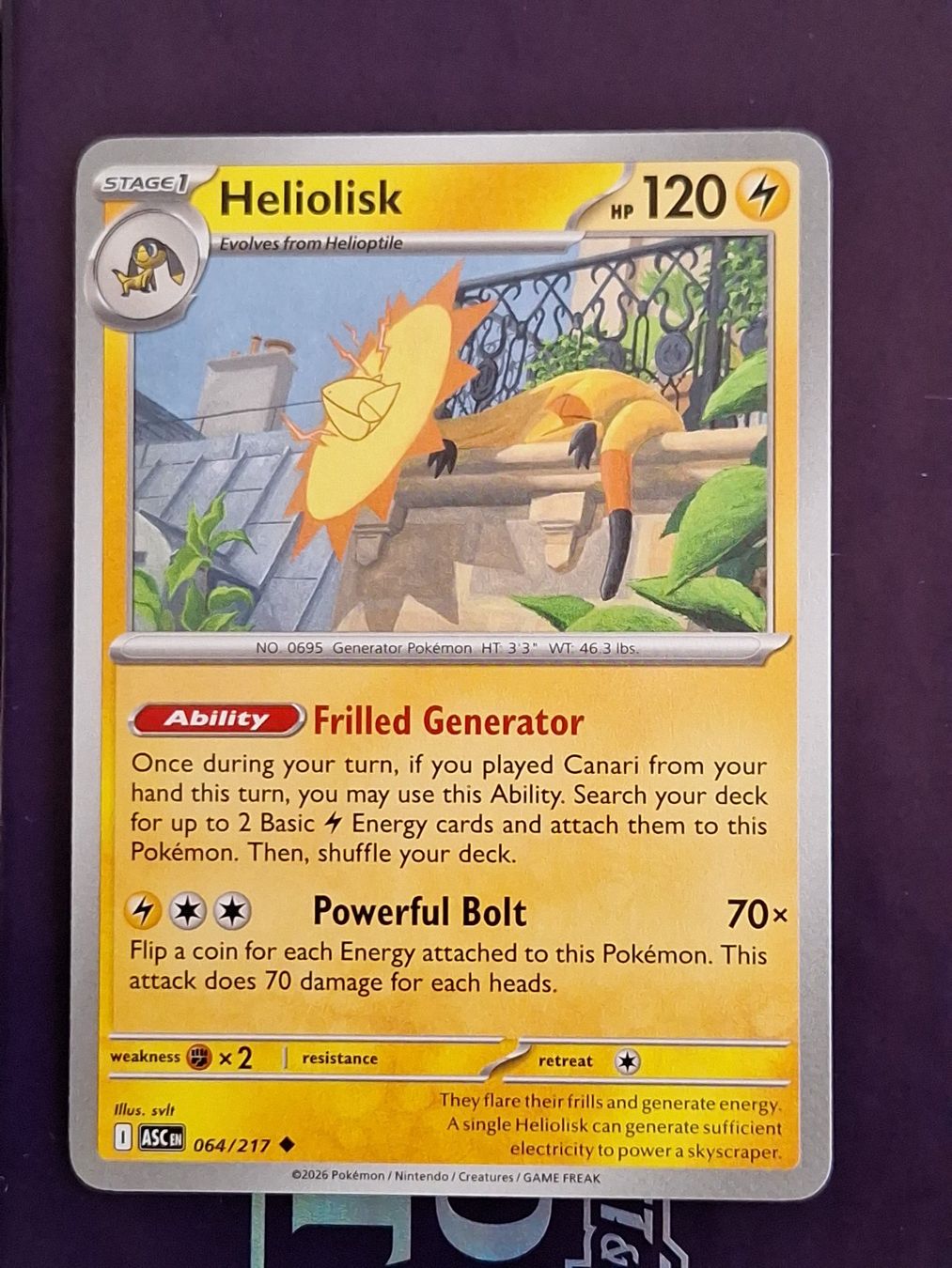 Pokémon Carte collezionabili: Heliolisk - Pokemon Ascended Heroes – Usato da Altstätten SG venduto da GGsGameshop