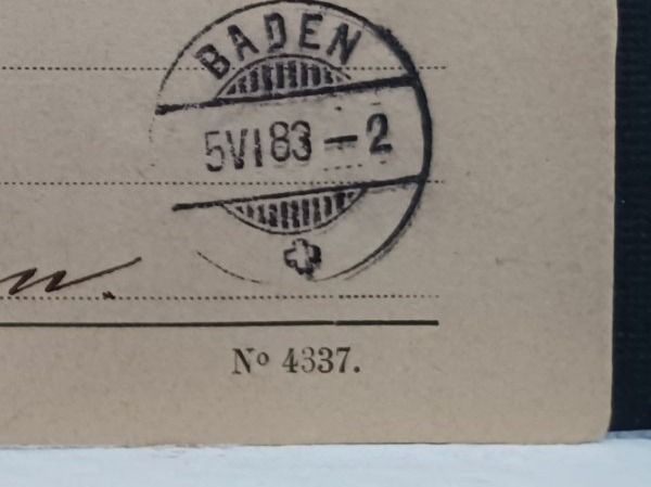 Tutti i francobolli: AG, No.4337, 1883 ,Brugg , Baden – Usato da Aarau Rohr venduto da mgvw 3