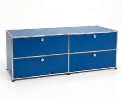 USM Haller Sideboard Blau 2x2 Regal Schrank