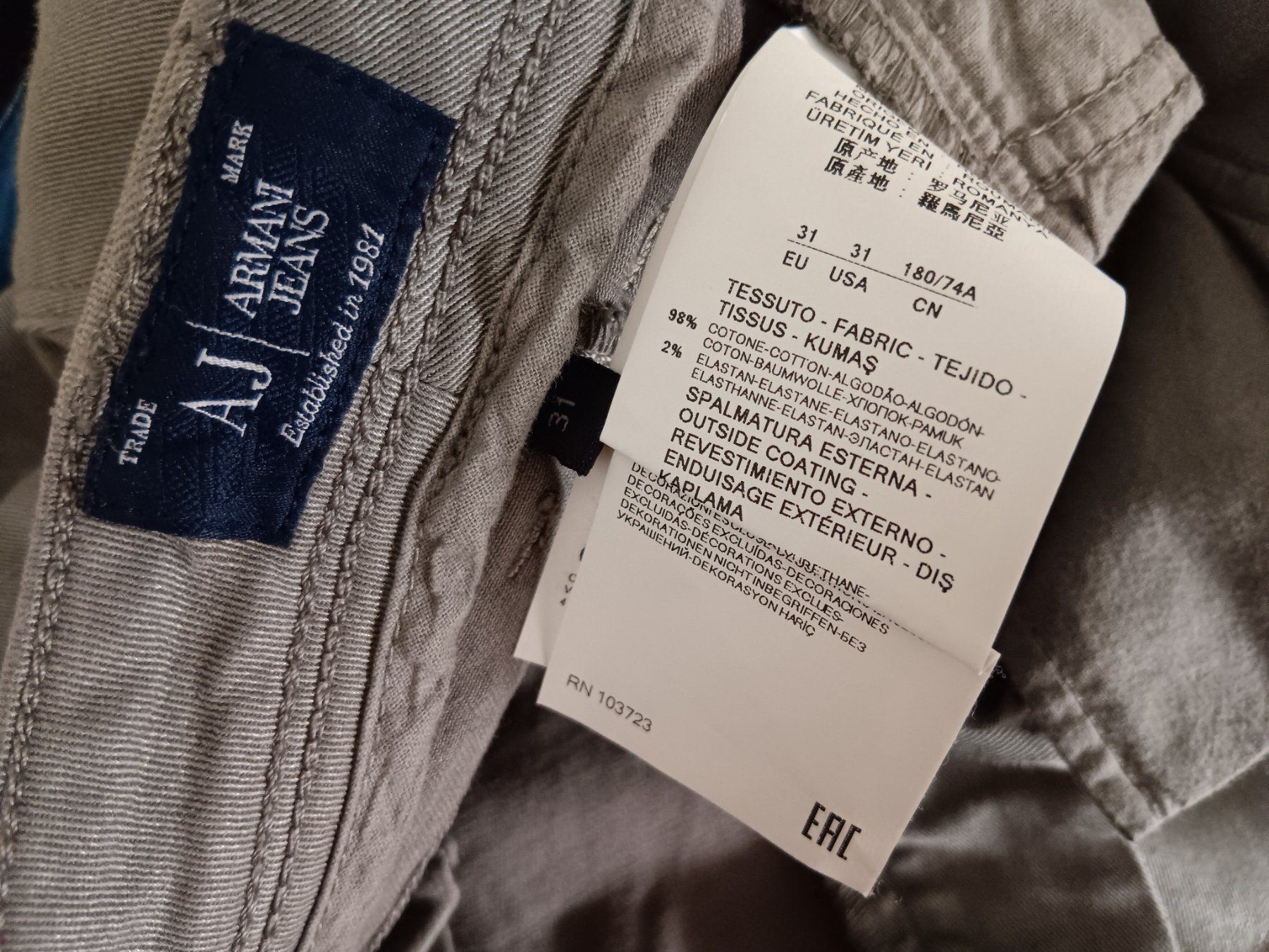 Armani Jeans: ARMANI Jeans taille / Grosse W31 – Usato da Cossonay-ville venduto da Super-Price-Quality 9