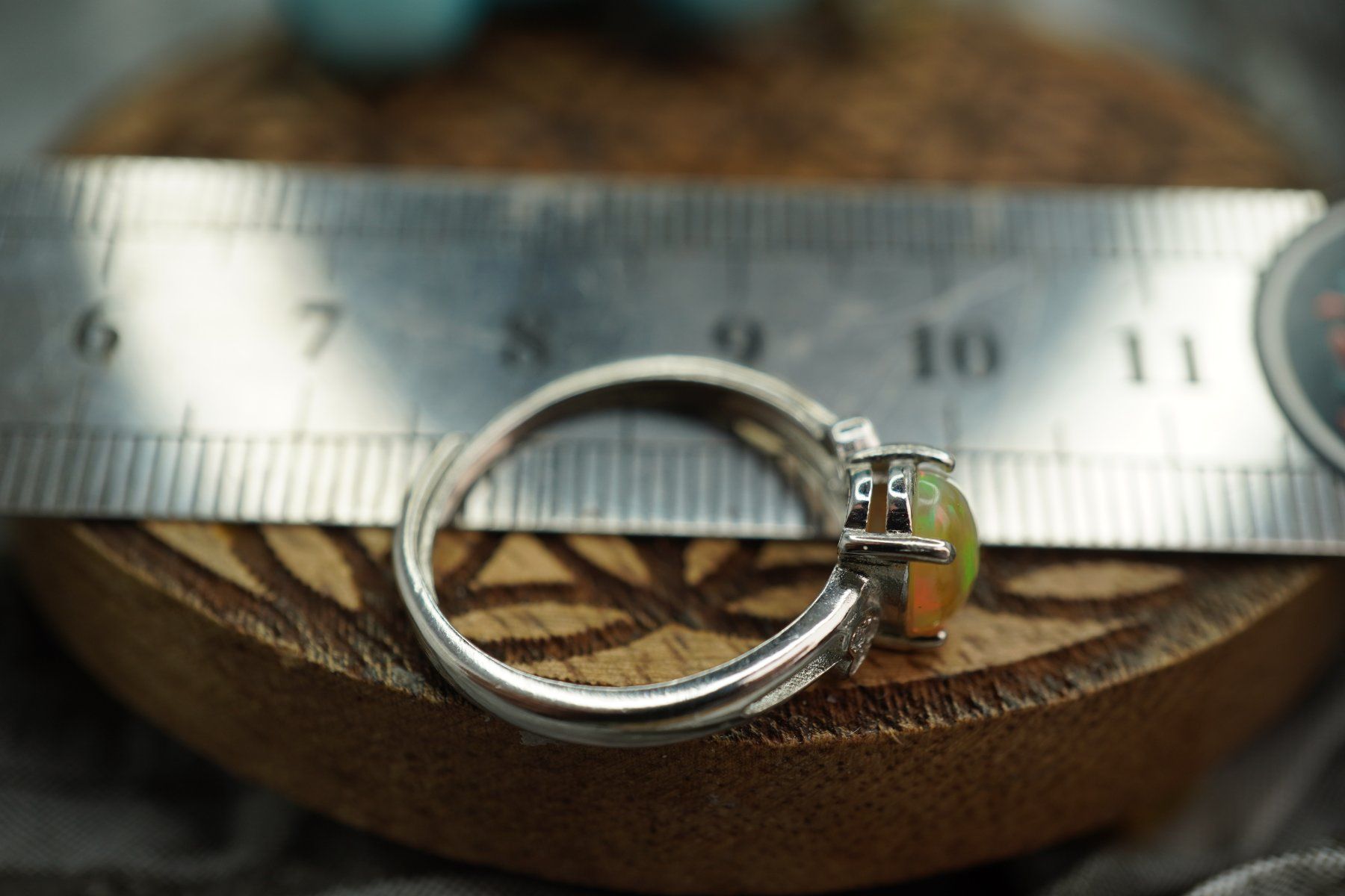 Minerali & Pietre curative: Opal Edel    ring Grösse  Variabel     (Räumung!) – Nuovo e nell'imballaggio originale da Eschenbach SG venduto da topstone 7