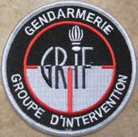 GENDARMERIE GROUPE D^INTERVENTION Aufnäher GRIF ohne Klett.