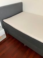 Boxspringbett Henry Grau mit Matratze und Topper top Zustand