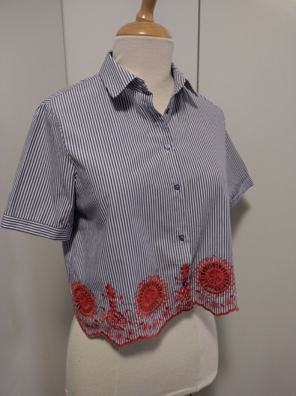 Zara Camicette: Zara Basic Bluse, Grösse S, gestreift mit Spitze! – Usato da Siebnen venduto da greenpingu 1