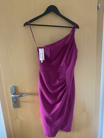 Damen Kleid WAL G Grösse 12 One Shoulder Pink NEU