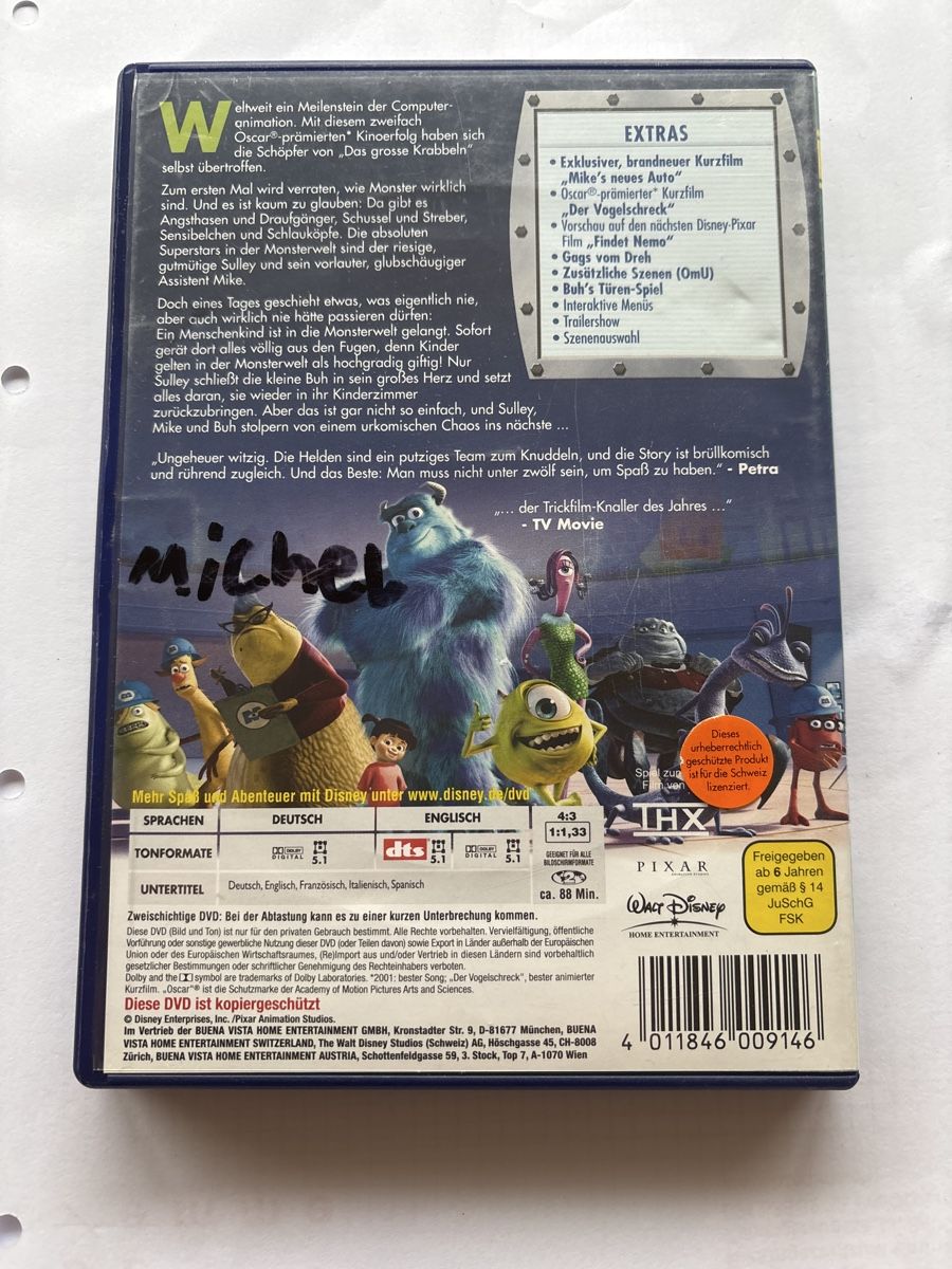 Alle DVDs: Die Monster AG - VHS – Gebraucht aus Bleiken von Soeru03 1