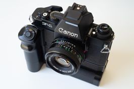 Canon F1 New mit AE Sucher, Motordrive FN