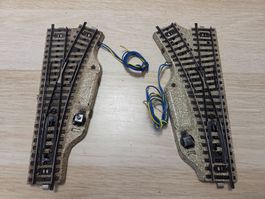 Märklin 5203 + 5204 weichenpaar M H0 (1)