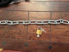 Kette Edelstahl Schloss 57cm/3cm 