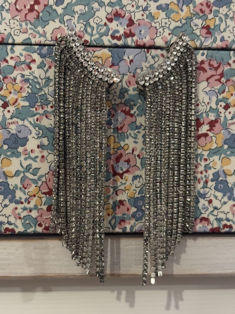 Orecchini pendenti & Orecchini a lobo: Zara Sparkling Rhinestone Waterfall Earrings – Usato da Nyon venduto da My_wardrobe 1