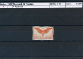 1924 Flugpost - 75 Rp., ** postfrisch