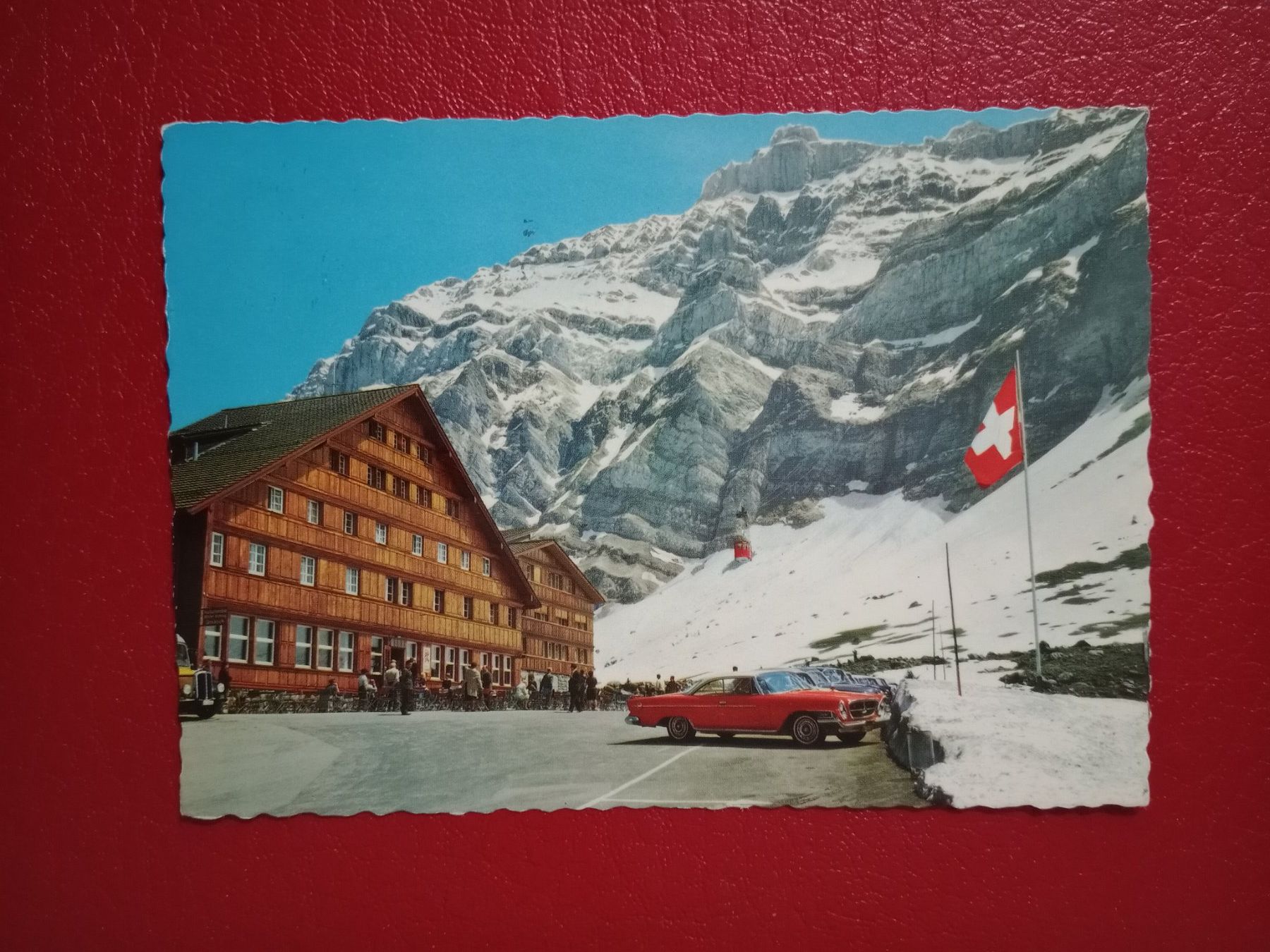 Ansichtskarten: Schwägalp Parkplatz Auto Oldtimer 1967 – Gebraucht aus Küttigen von Melisch1000