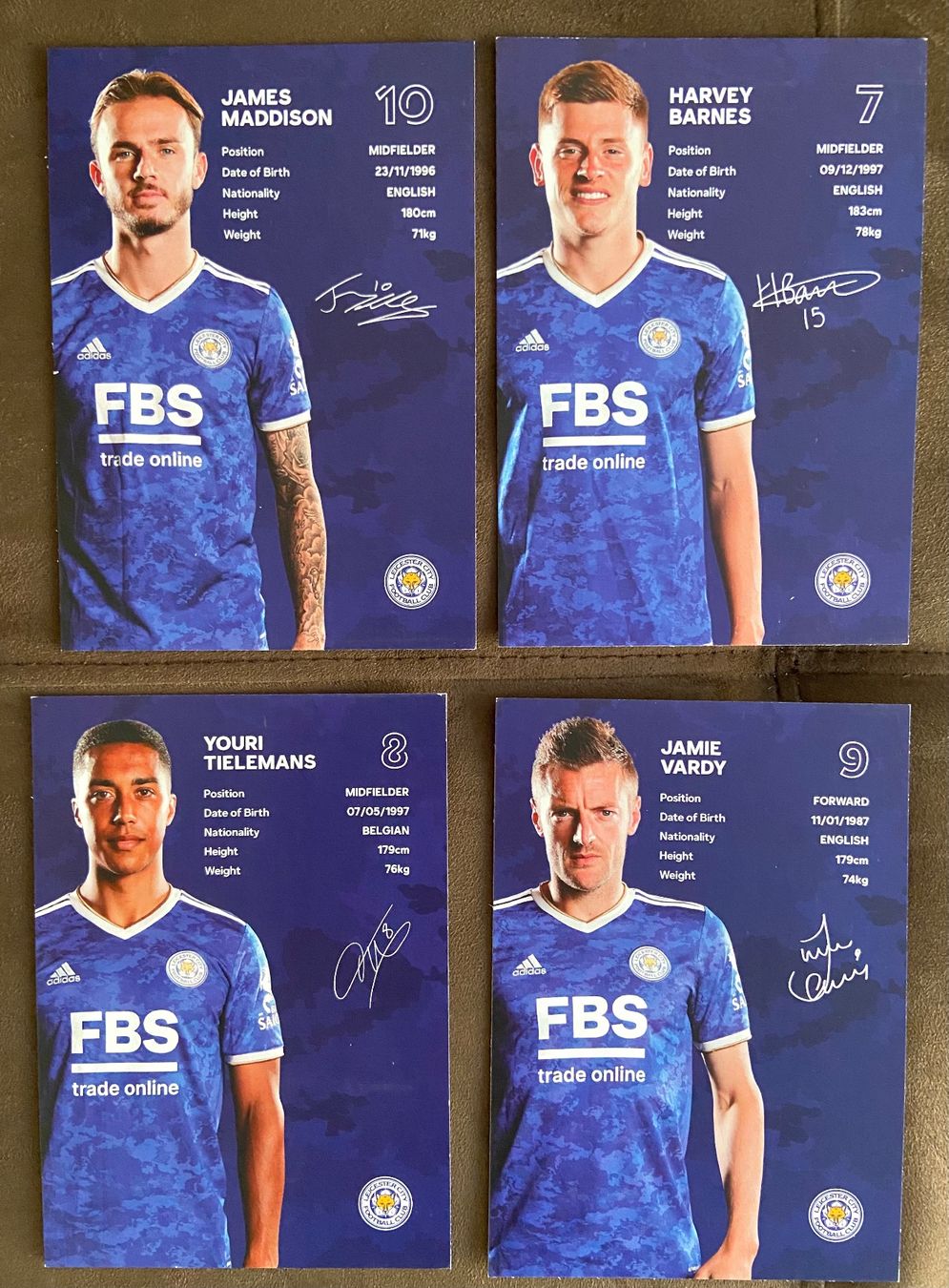 Autografi: Leicester City Autogrammkarten 2021 – Usato da Suhr venduto da tim_wd9t