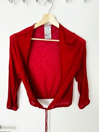 Street One Cardigan rot Grösse 38 dünn transparent-neu