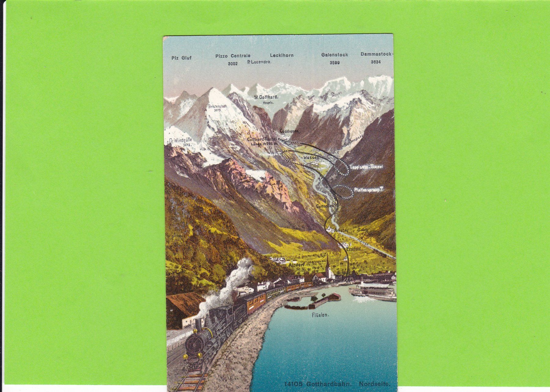 Cartoline postali: Gotthardbahn-Nordseite – Usato da St. Peterzell venduto da neckertal