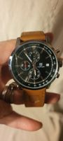 Montre Benyar en cuir brun, état de neuf.