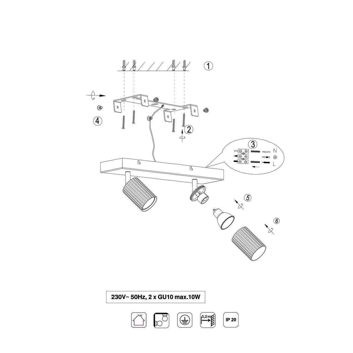 Lampade: Strahler, 2er, Schwenkbar, 30 cm x 9 cm – Nuovo (secondo la descrizione) da Kreuzlingen venduto da Smart-Light 5