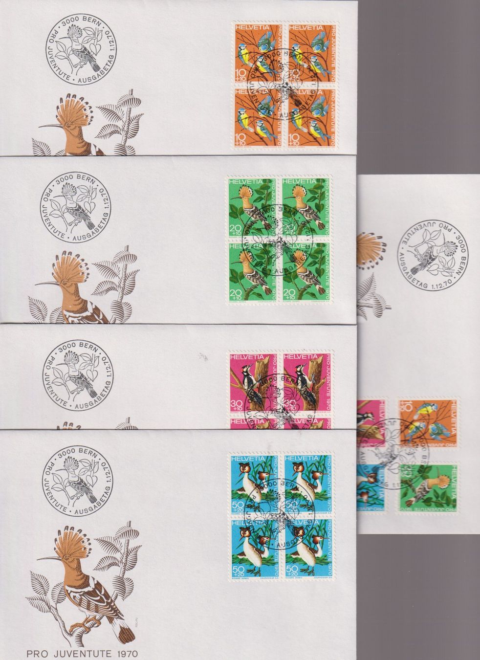 Tutti i francobolli: PJ-FDC-Serie 1970. Mit 4-er-Block's. – Nuovo (secondo la descrizione) da Koblenz venduto da Boerse6
