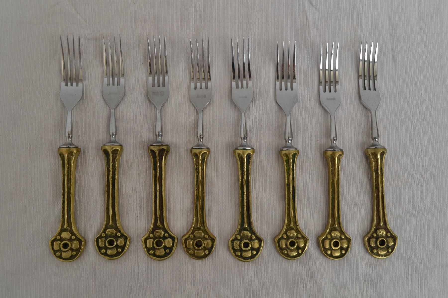 Set di posate: Vintage Steinlin Messing Besteckset 55 Teile – Usato da Winterthur venduto da BK-Brocki_Winterthur 1