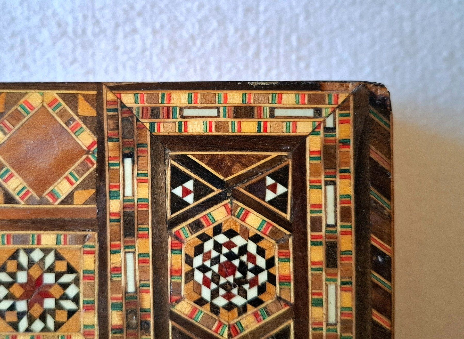 Jeux: VINTAGE BACKGAMMON / SCHACH KASSETTE, INTARSIEN – D'occasion à Grüningen par Kartensammler 8