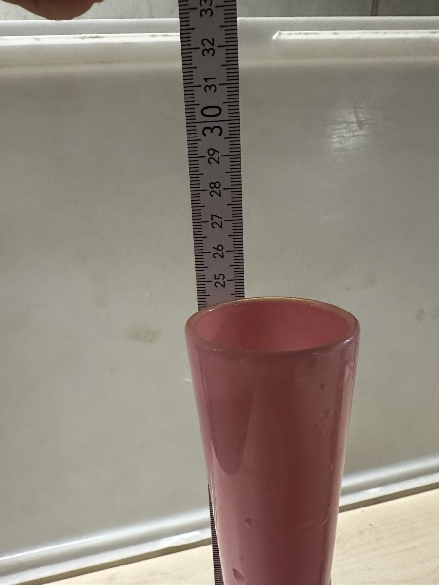 Vasen & Gefässe: Vase vintage rose et blanc 27cm – Gebraucht aus Lausanne von artnouveau04 4