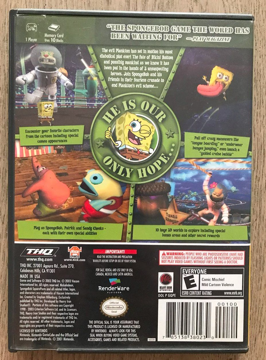 Nintendo Giochi: Gamecube SpongeBob SquarePants: Battle for Bikini Bottom – Usato da Epalinges venduto da 90sArcadeKid 1