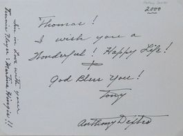Anthony Dexter (1913-2001) Schauspieler - Autogramm