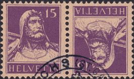 K9 (KEHRDRUCK, tête-bêche) von BUCHS (SG), Kat: 250.-+ schön