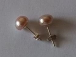 Perlen Ohrstecker, Silber 925