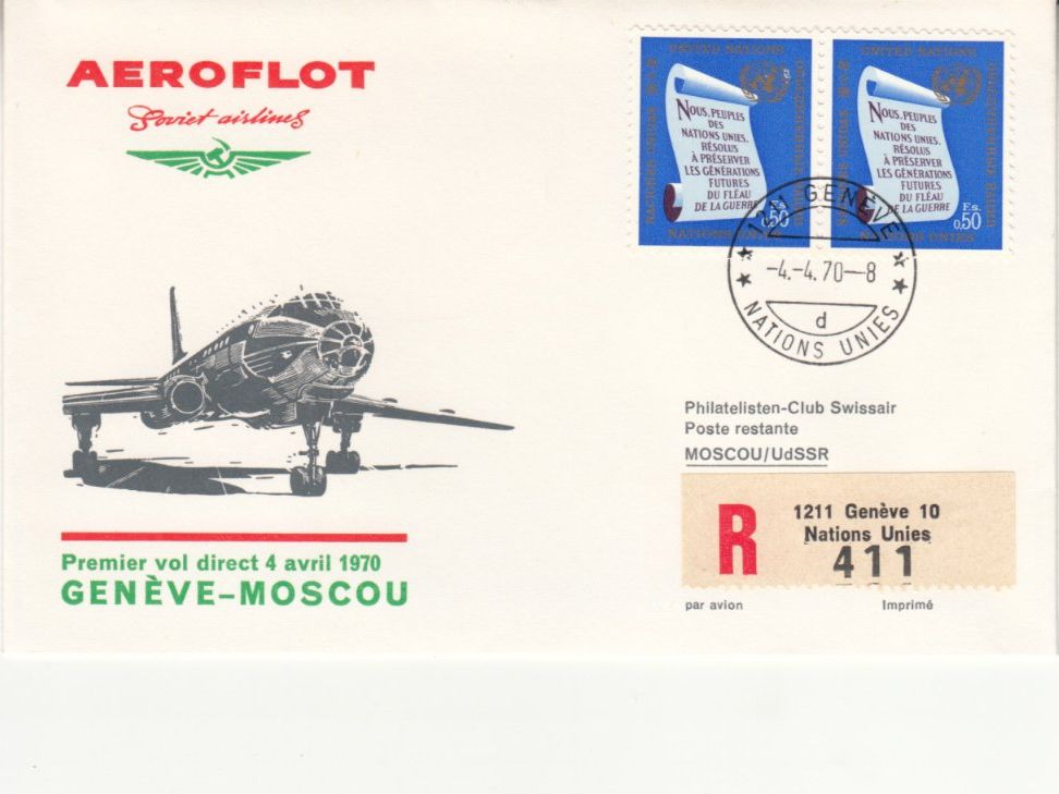 Tutti i francobolli: SLH RF 70.8cU Genève-Moskau – Usato da Bürglen TG venduto da StampGraf