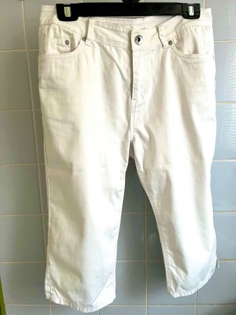 Damen Capri Jeans weiss Grösse 40