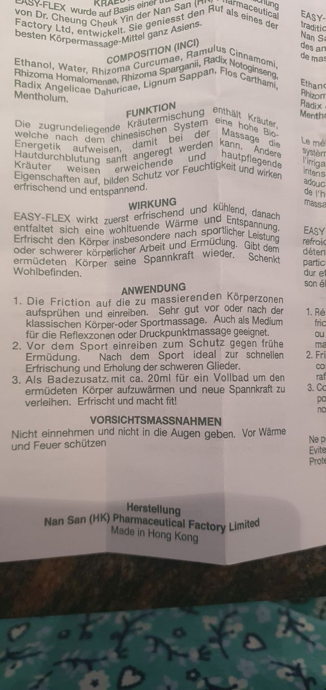 Sonstige Körperpflege: EasyFlex - Shu Jin Lu , Kräuter- Massagespray – Neu und originalverpackt aus Rieden SG von Erda3 2