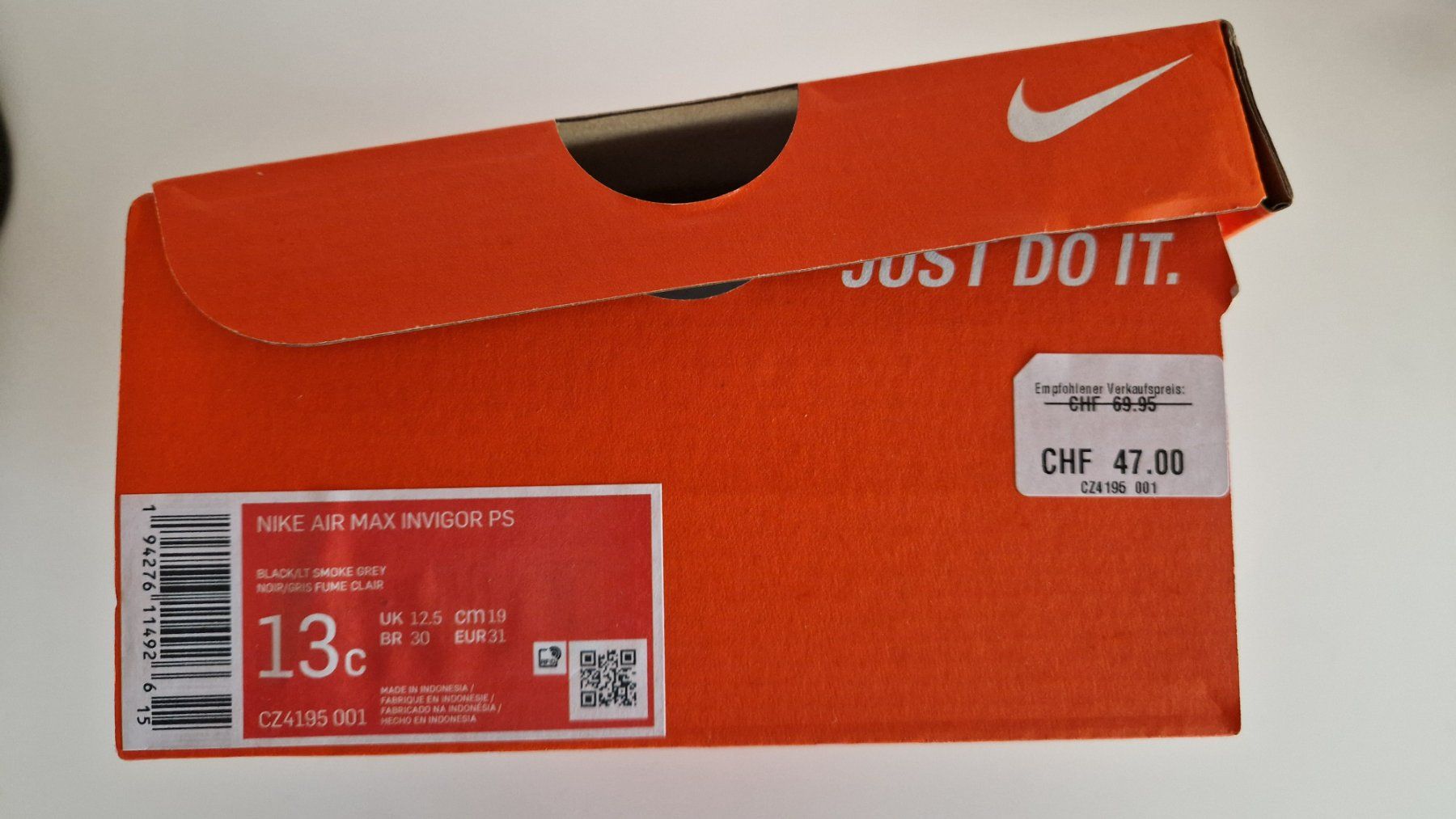 Nike Schuhe für Jungen: Sneaker AIR MAX INVIGOR von NIKE Gr. 31 neu – Neu und originalverpackt aus Baar von rebeli6340 5