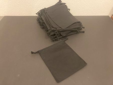 Restposten Beutel / Zuziehbeutel schwarz, 85 Stück, 30x25 cm