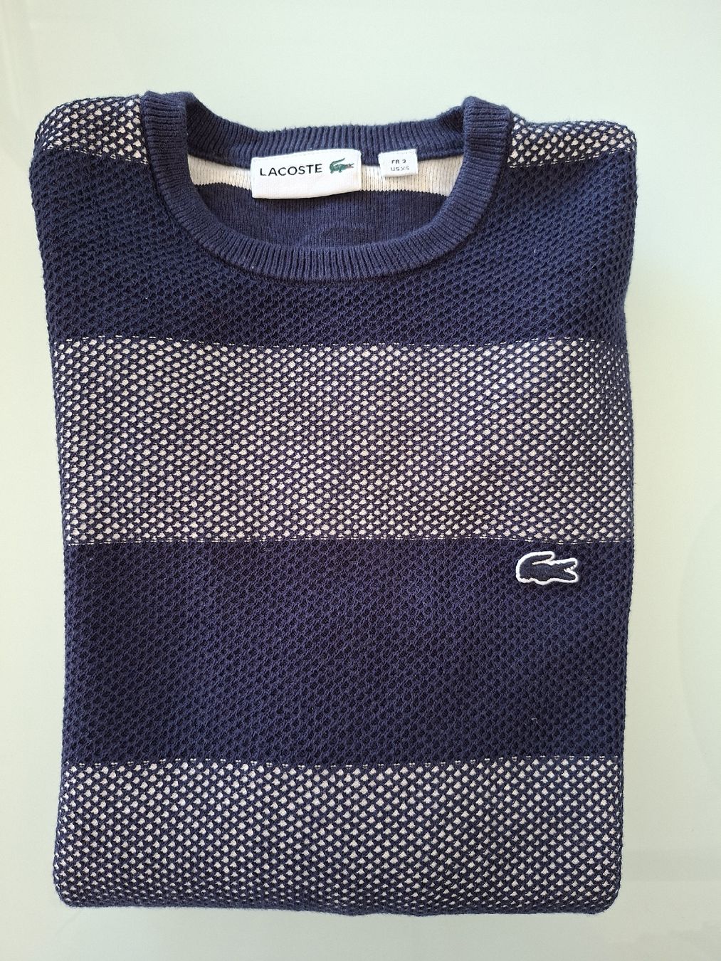 Lacoste Maglioni & Felpe: Pull Lacoste Homme Taille M, rayé bleu marine/blanc! – Usato da Renens VD venduto da ser_j2fn 3