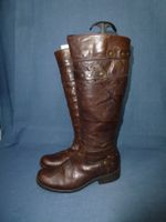 GEOX LEDER STIEFEL GR 37 COGNACFARBEN LEDER ECHTLEDER BLOCK