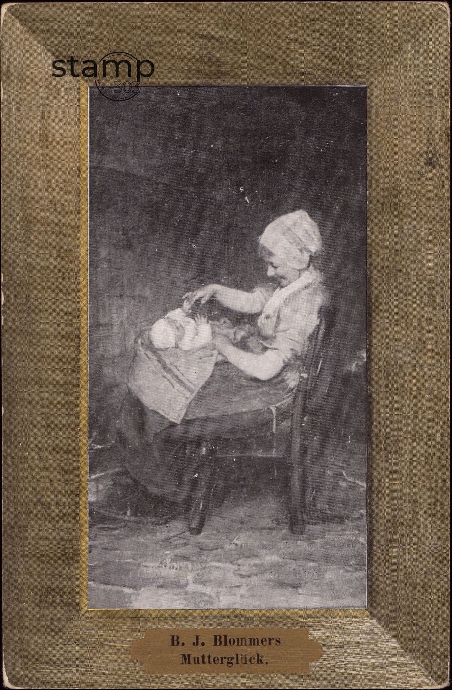 Cartoline postali: 1906 AK B. J. Blommers _ Mutterglück – Usato da Eggersriet venduto da stamp303