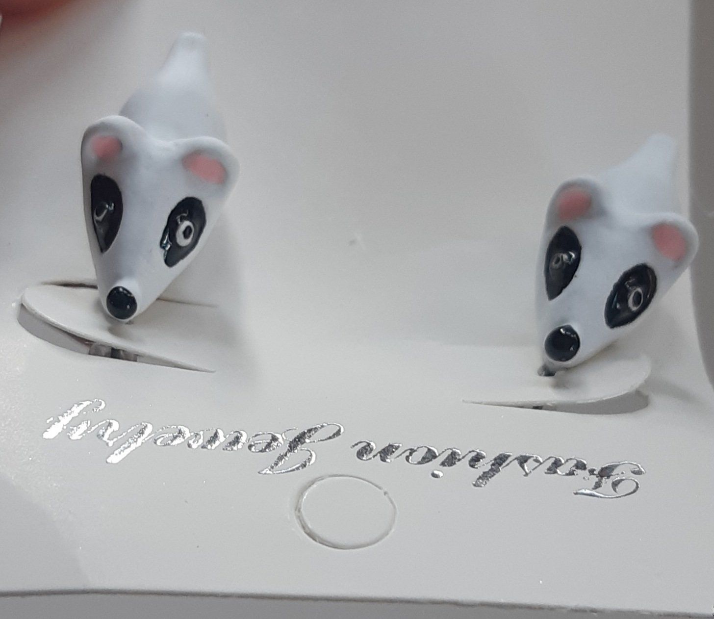 Orecchini pendenti & Orecchini a lobo: Boucles d'oreilles - Chiens noir et blanc – Nuovo e nell'imballaggio originale da La Chaux-de-Fonds venduto da beasach 4