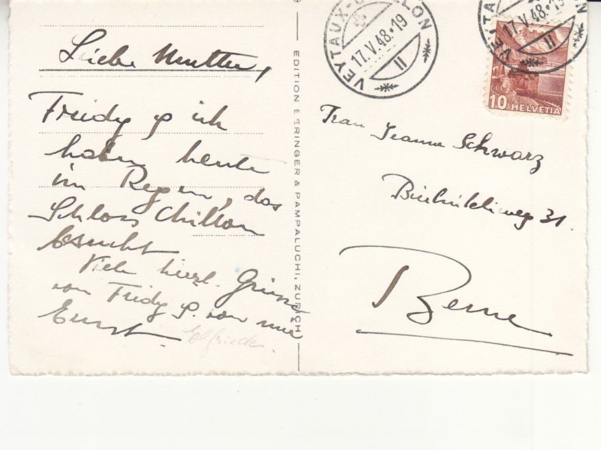 Ansichtskarten: Chillon 1948 – Gebraucht aus Bürglen TG von StampGraf 1