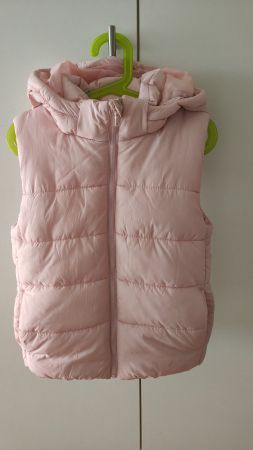 Kinder Weste H&M rosa mit Kapuze Grösse 122/128