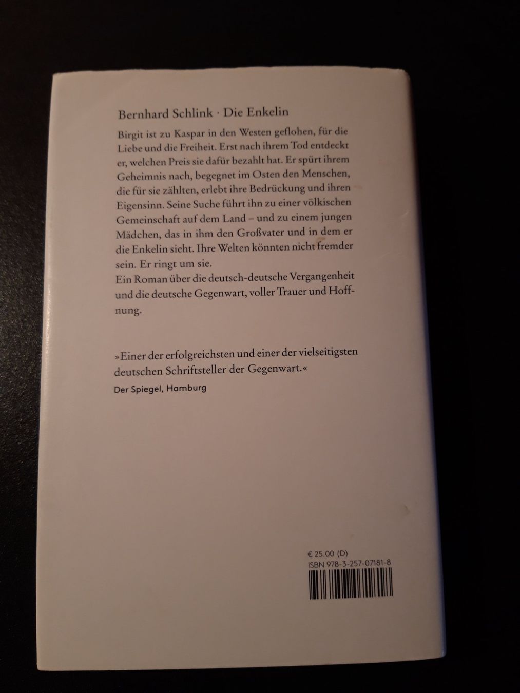 Libri: *Die Enkelin* Bernhard Schlink / fE – Usato da Brütten venduto da Sigimi 1