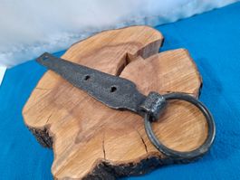 1 antiker Kipp Ring mit Lasche, Schmiedeisen (3640#NSH6)