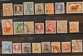 ARGENTINIEN alte Briefmarken mit Aufdrucke gest.