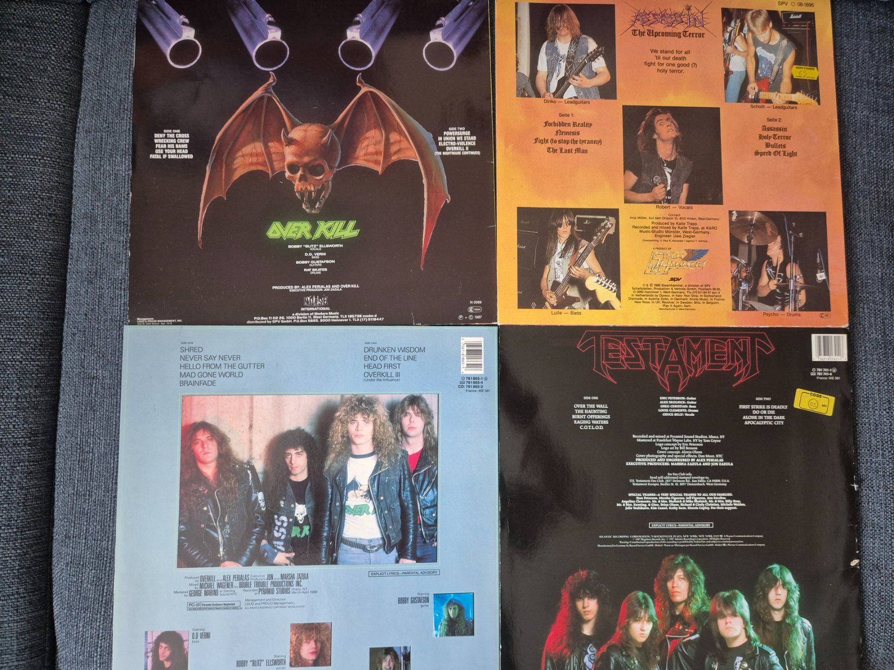 Dischi in vinile: Overkill / Testament /Assassin - 80s Thrash Metal LPs – Usato da Schaffhausen venduto da wriggler_bock 1