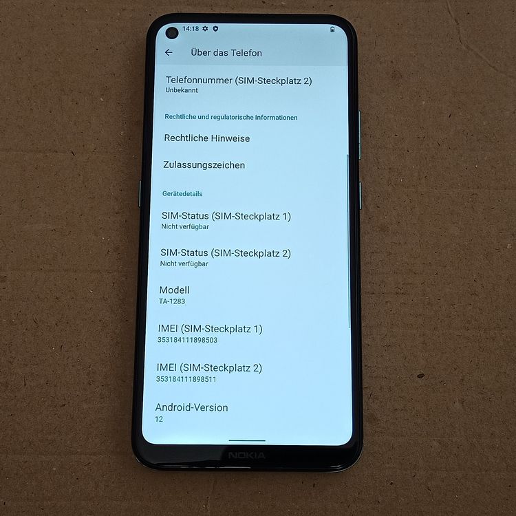 Android Handy ohne Lock:Androidone Nokia 3.4, Modell TA-1283 | Kaufen ...