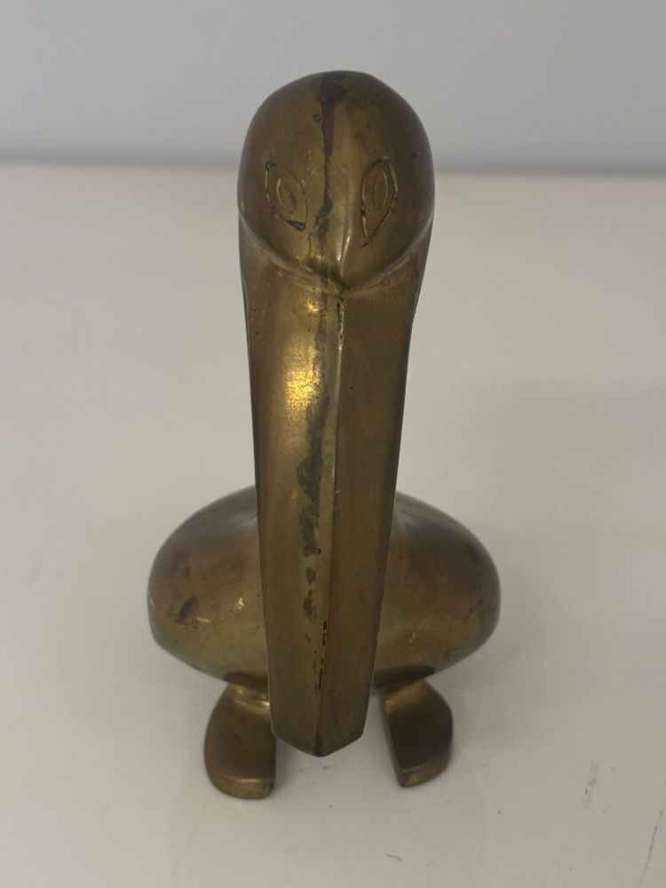 Statuette: Messing Pelikanfigur – Usato da Wettingen venduto da Wendemarket 1