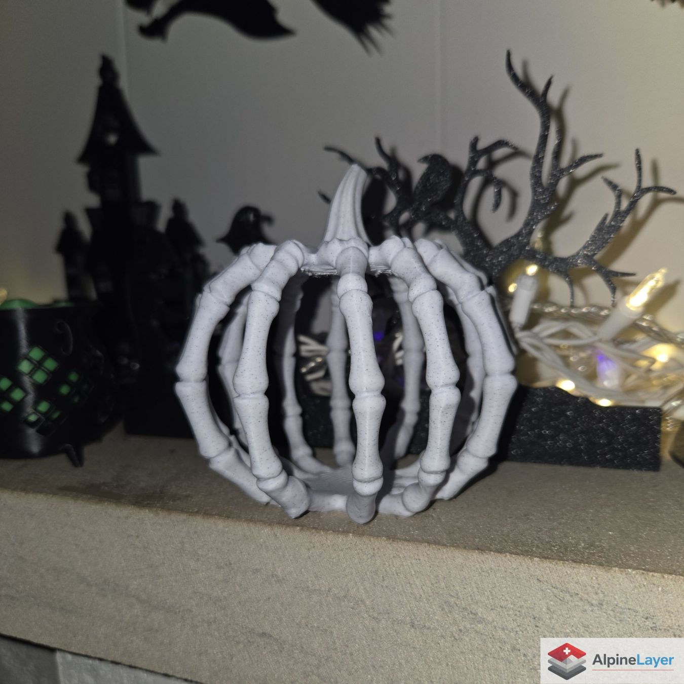 Tutte le decorazioni: Bone Lattice Pumpkin 3D Printed Decor White – Nuovo (secondo la descrizione) da Losone venduto da AlpineLayer