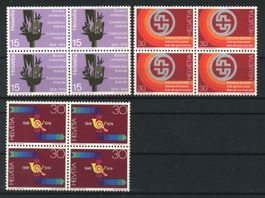 1974, Sonderpostmarken II, Viererblöcke **