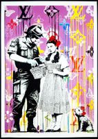 Death NYC Ltd Pop Art Druck " Vuitton Banksy Stop & Search